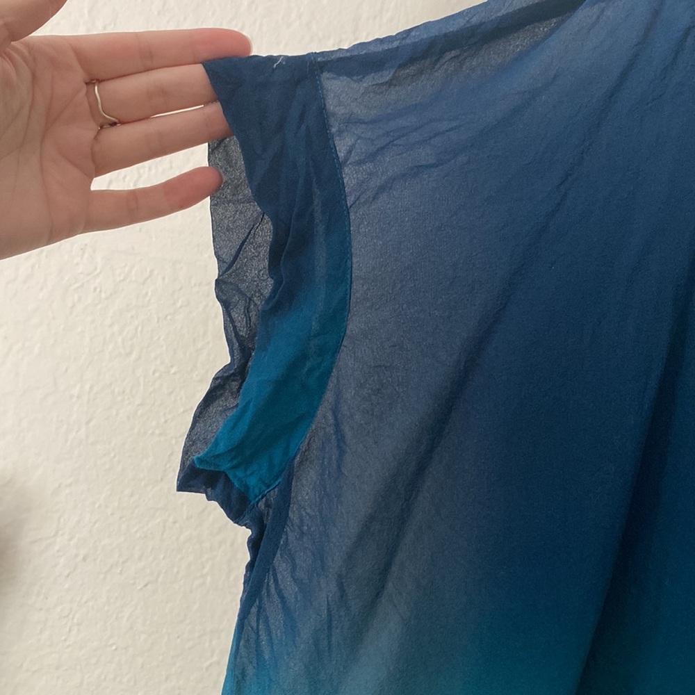 Eileen Fisher Dark Blue Ombre Silk Top size 1X - Picture 2 of 5